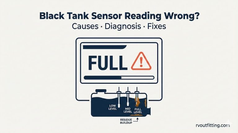 RV black tank sensor wrong reading — causes, fast diagnosis, and fixes guide
