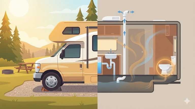 RV Sewer Smell After Driving? Common Causes & Fixes